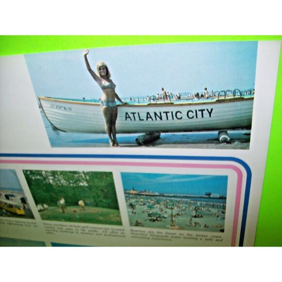 Atlantic City NJ 10 Gallon Vacation FLYER New Jersey Shore Miss America 1974 NOS - Picture 5 of 9
